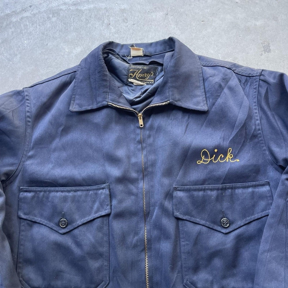 Vintage 50s Chain Stitch Jacket Fireman Mariaville Patch Fire Dept Talon Lined - Picture 4 of 10